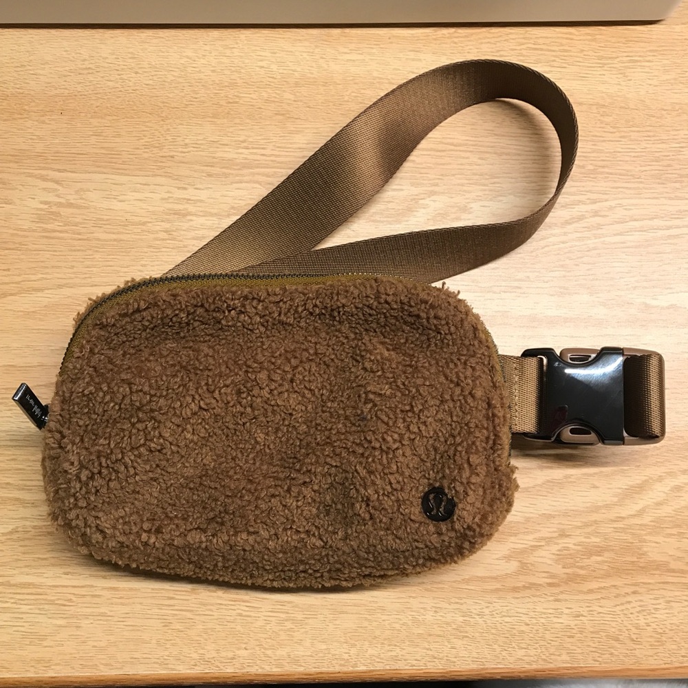 Lululemon Fuzzy Brown Crossbody Belt Bag